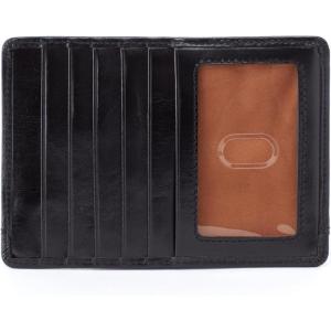 image:imageHOBO Euro Slide Leather Passport Wallet for Travel with Card Slots ID Window Zipper Pocket amp Cash Organizer  Premium Polished Leather Passport Holder  BlackBLACK