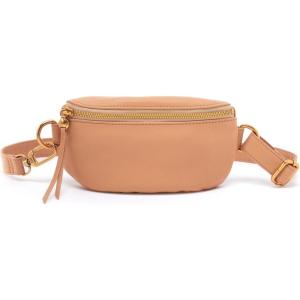 image:imageHOBO Fern Leather Convertible Crossbody Sling and Belt Bag  Lightweight amp Adjustable Zip Closure with Capacity for Essentials amp Accessories for Travel BlackSandstorm