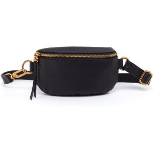 image:imageHOBO Fern Leather Convertible Crossbody Sling and Belt Bag  Lightweight amp Adjustable Zip Closure with Capacity for Essentials amp Accessories for Travel BlackBlack