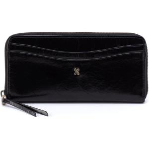image:imageHOBO Max Leather Large Zip Around Continental Wallet with Cardholder and Money Organizer Slip Pocket and Zippered Security BlackBlack