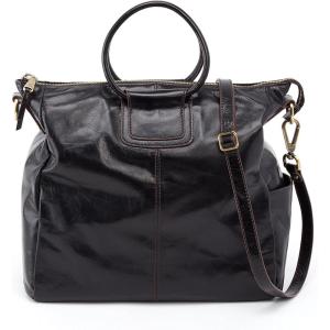 image:imageHOBO Sheila Large Leather Satchel Crossbody Bag for Women with Top HandleBlack
