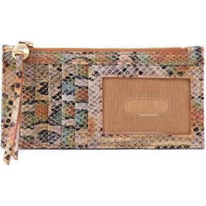 image:imageHOBO Carte Minimalist Wallet Card Holder with Zip Pocket  Pebbled Leather Slim Wallet with 11 Card Slots amp ID Window for Women Travel Ready Design  BlackOpal Snake Print