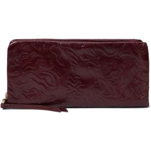 image:imageHOBO Eliza Wallet For Women  Grain Leather Construction With PrintLined Interior Compact and Handy Wallet Merlot One Size One SizeMerlot