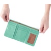 image:imageHOBO Jill Trifold Leather Wallet for Women Snap ClosureSeaglass